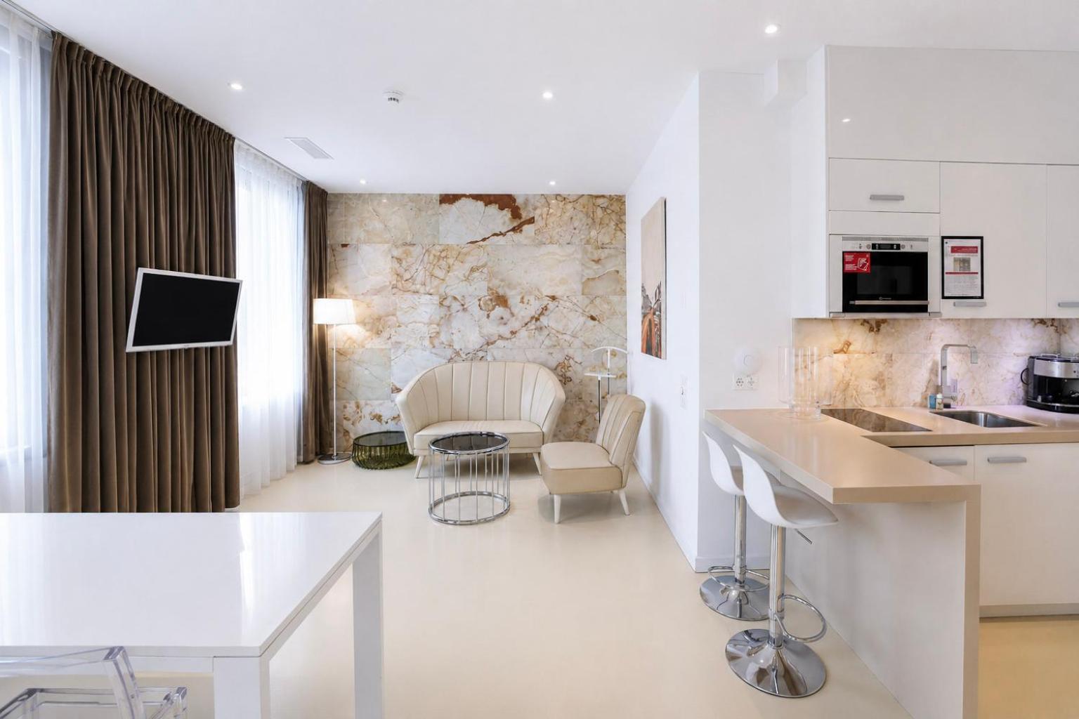 Senior One Bedroom Apartment Kitchenette