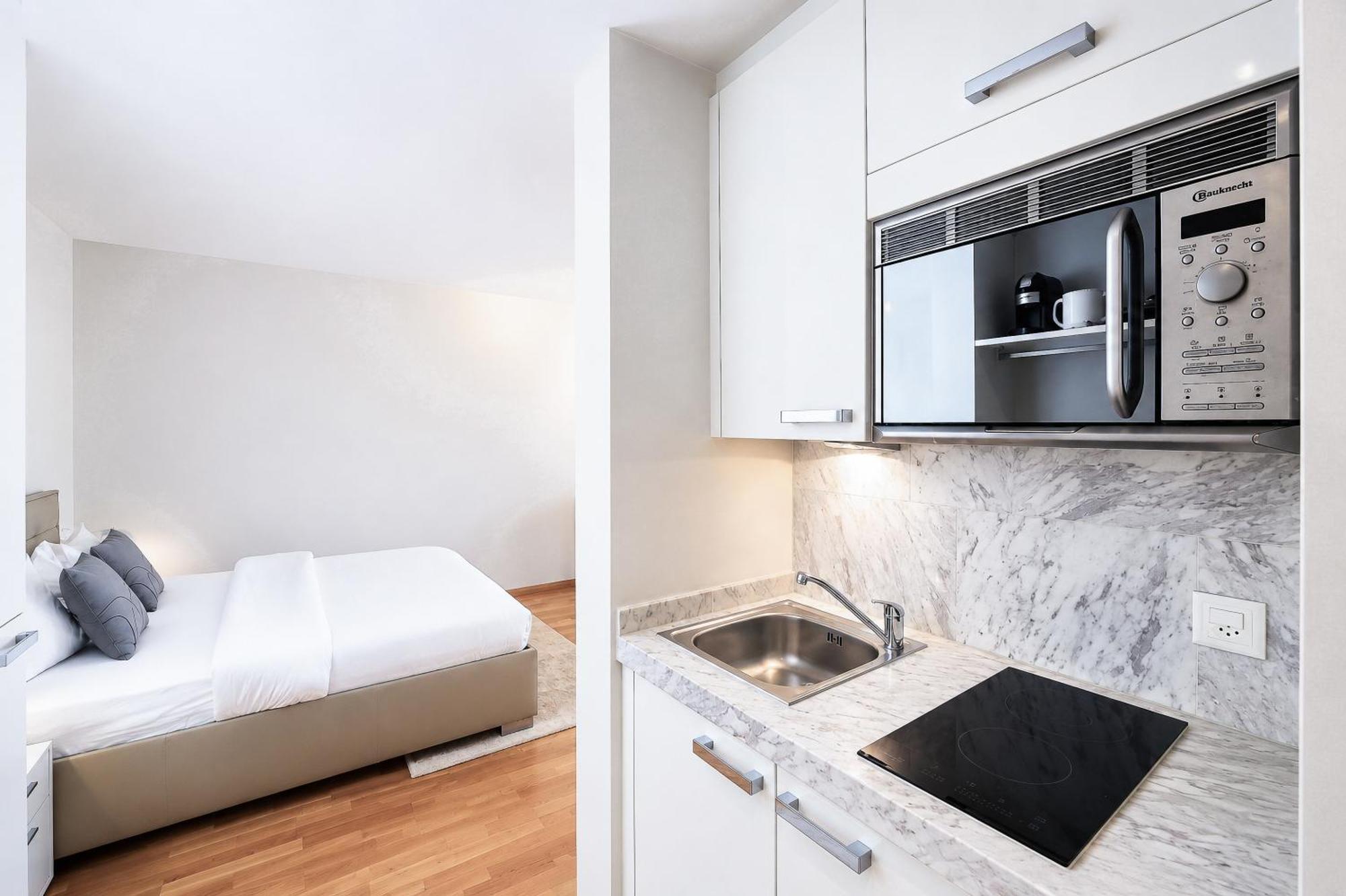 Senior Studio Balcony Kitchenette